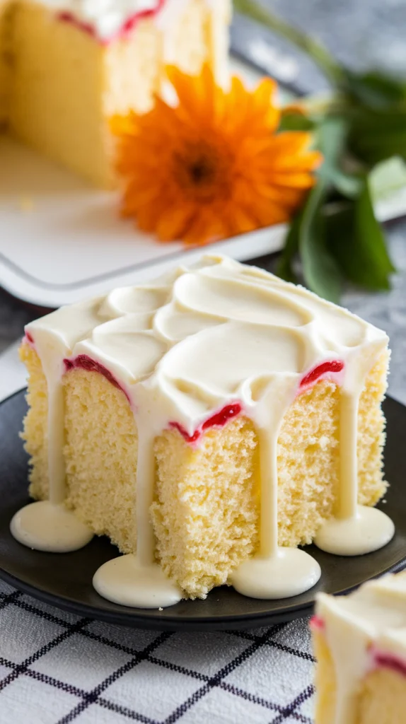 Lemon and Strawberry Jam Cake