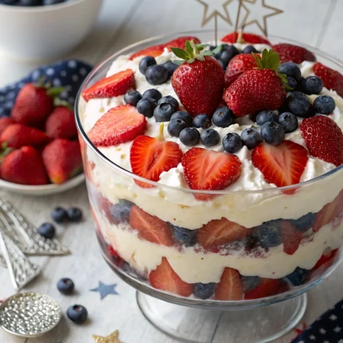 4th of July berry trifle
