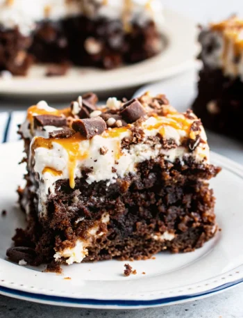 German Chocolate Poke Cake