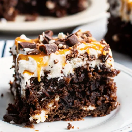 German Chocolate Poke Cake