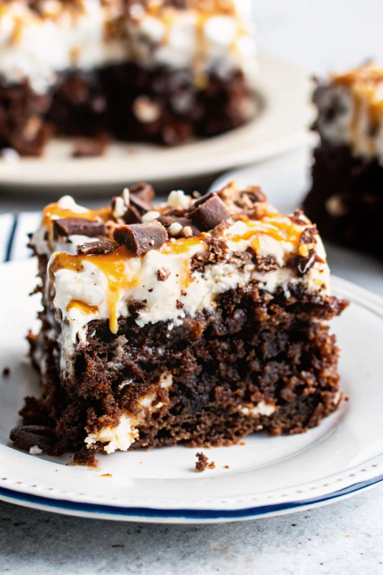 German Chocolate Poke Cake
