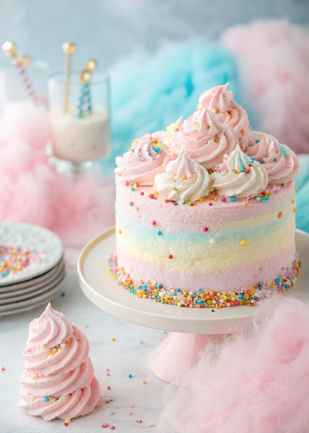Cotton Candy Cake