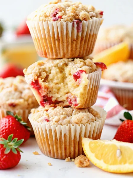 strawberry muffin cheesecake