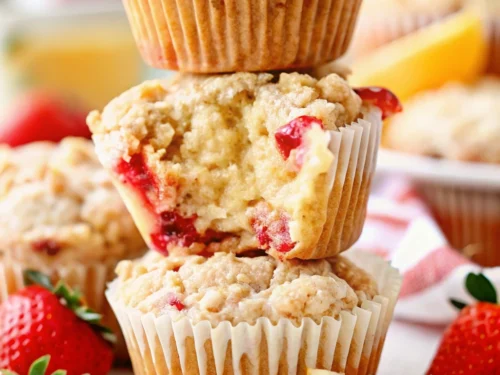 strawberry muffin cheesecake