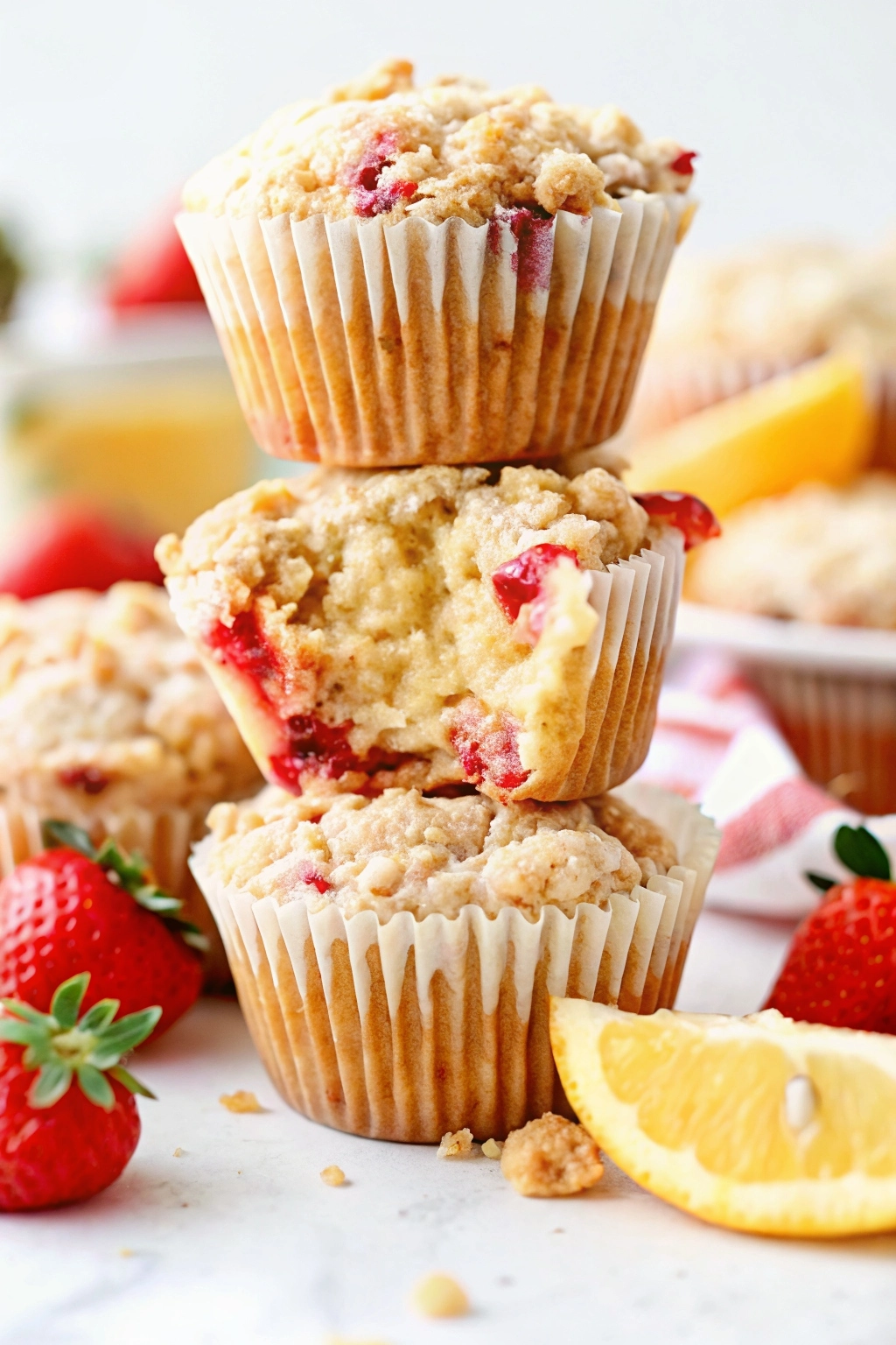 strawberry muffin cheesecake