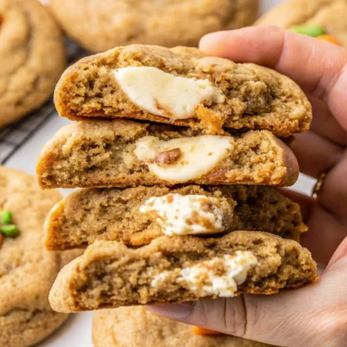 Gooey Carrot Cake Stuffed Cookies
