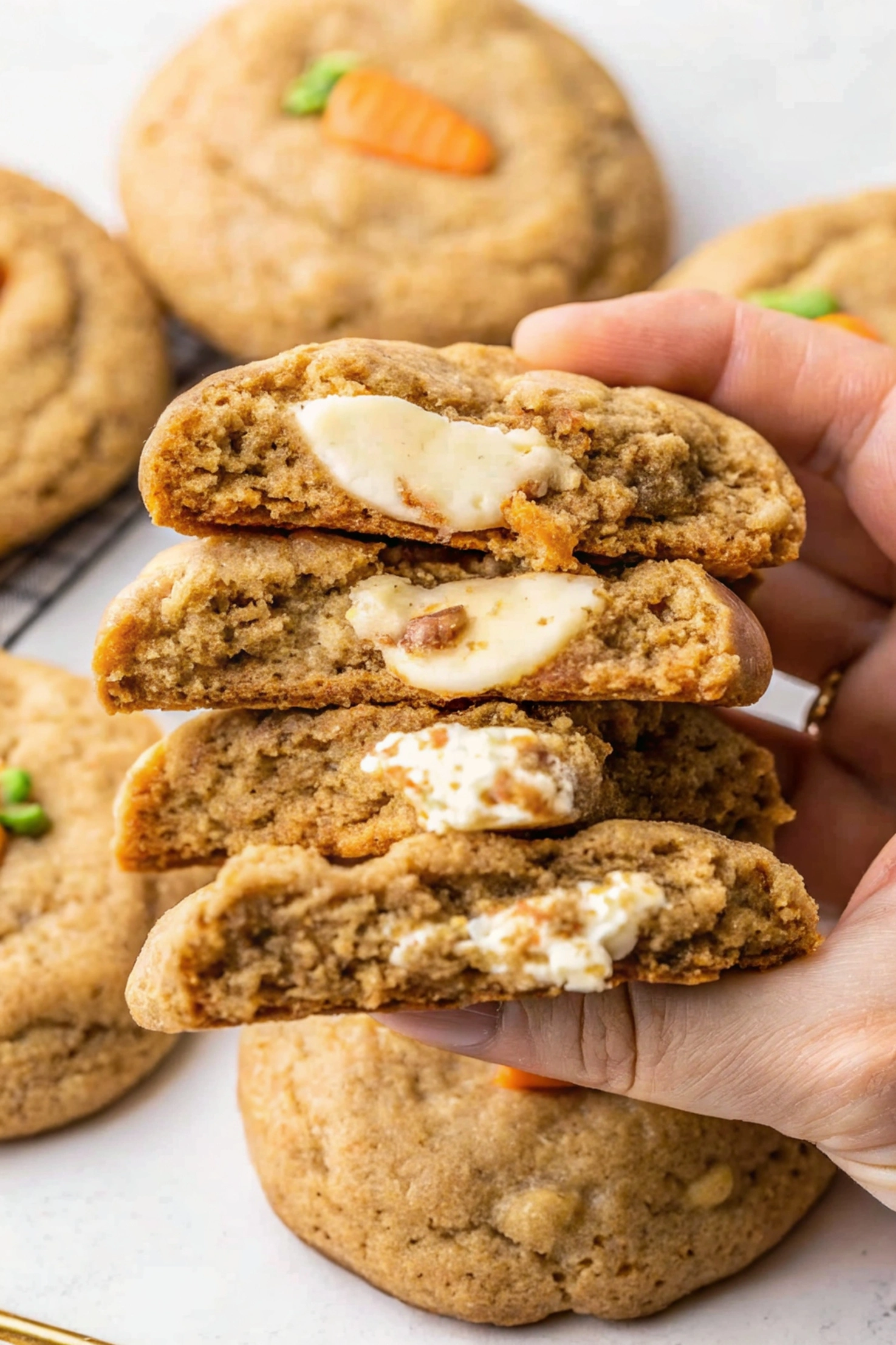 Gooey Carrot Cake Stuffed Cookies