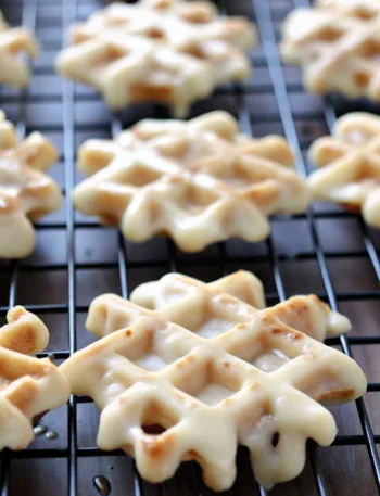 Doughnut Waffles with Maple Glaze