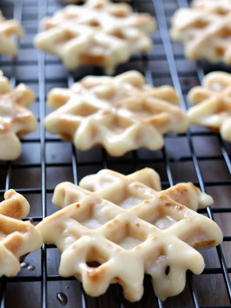 Doughnut Waffles with Maple Glaze