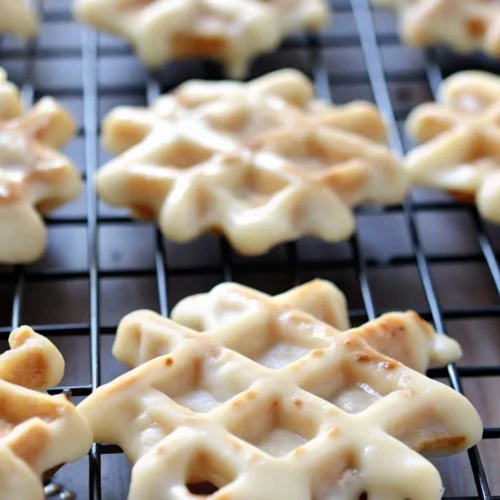 Doughnut Waffles with Maple Glaze