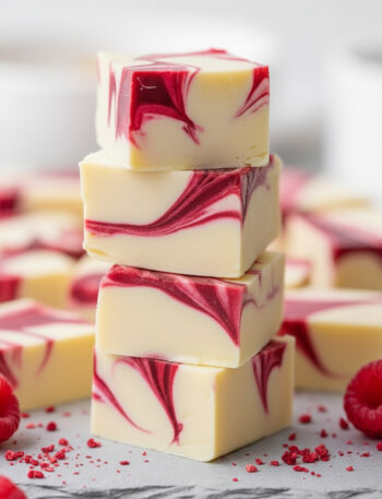 White Chocolate Raspberry Fudge