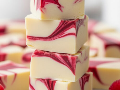 White Chocolate Raspberry Fudge