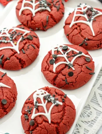 Red Velvet Spider Cookies