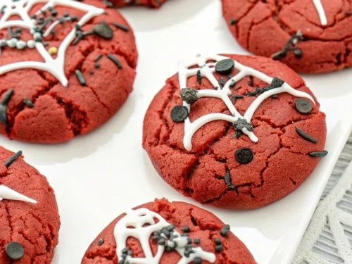 Red Velvet Spider Cookies