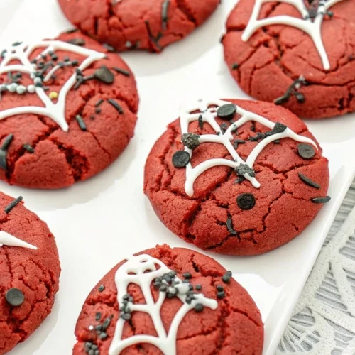 Red Velvet Spider Cookies