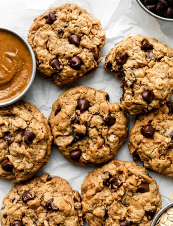 Peanut Butter Oatmeal Chocolate Chip Cookies