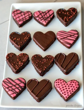 Fudgy Heart-Shaped Brownies
