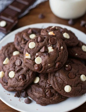 Triple chocolate cookies