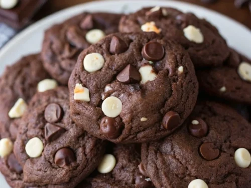 Triple chocolate cookies