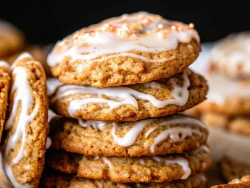 Iced Gingerbread Oatmeal Cookies