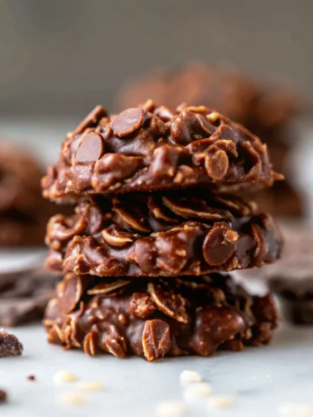 no-bake chocolate peanut butter oatmeal cookies