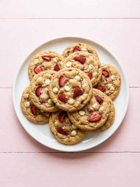 Strawberries and Cream Cookies