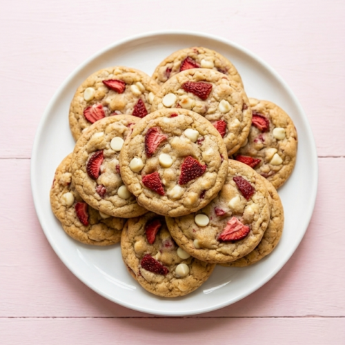 Strawberries and Cream Cookies