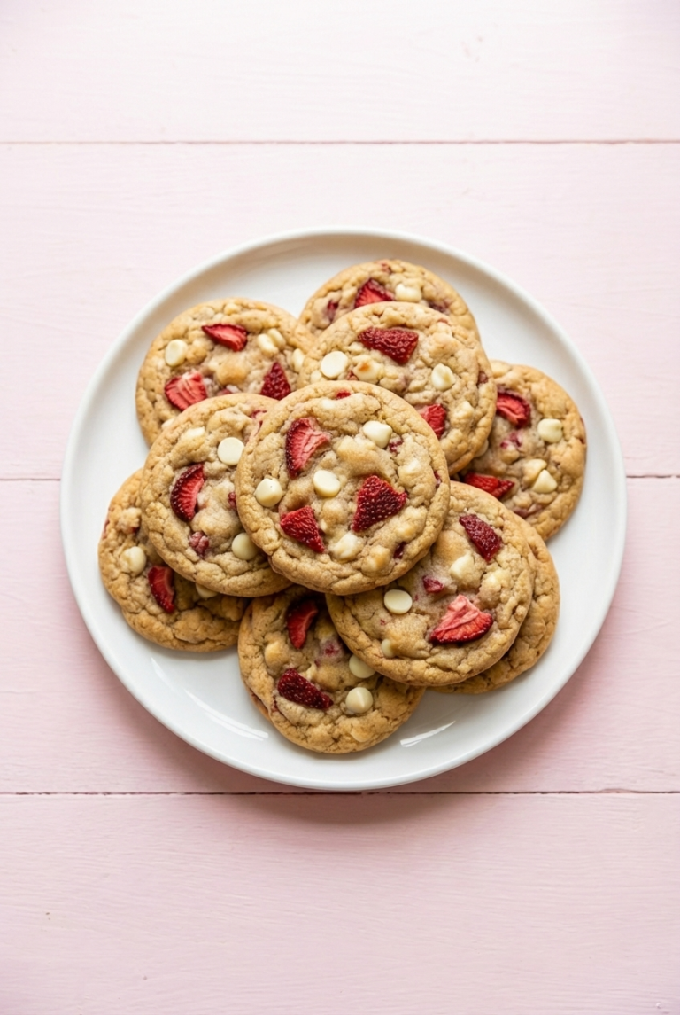 Strawberries and Cream Cookies