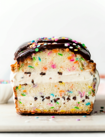 Sprinkle Ice Cream Loaf Cake