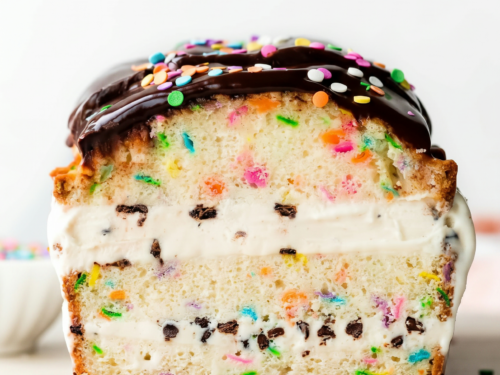 Sprinkle Ice Cream Loaf Cake