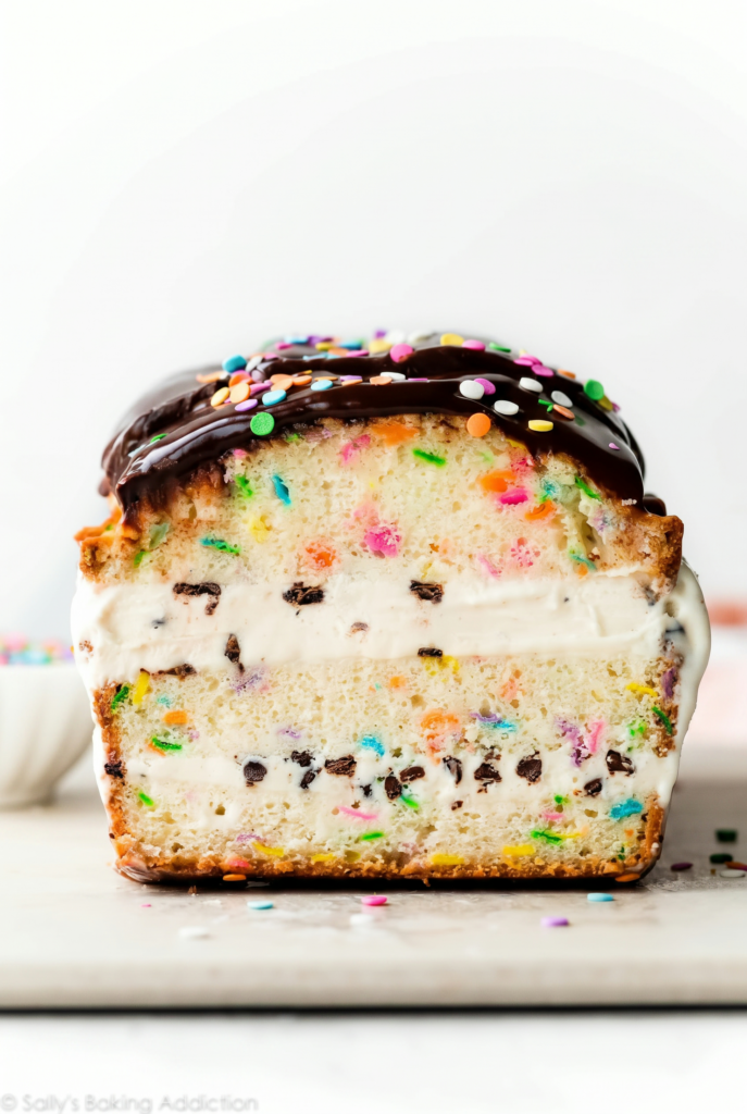 Sprinkle Ice Cream Loaf Cake