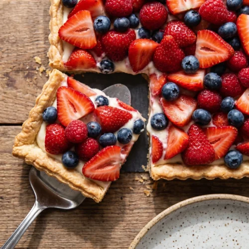 Red White and Blue Pretzel Salad