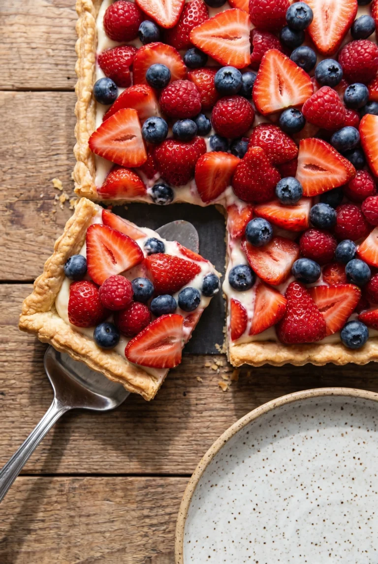 Red White and Blue Pretzel Salad
