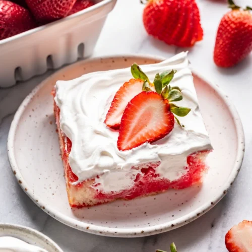 Strawberry Jello Poke Cake