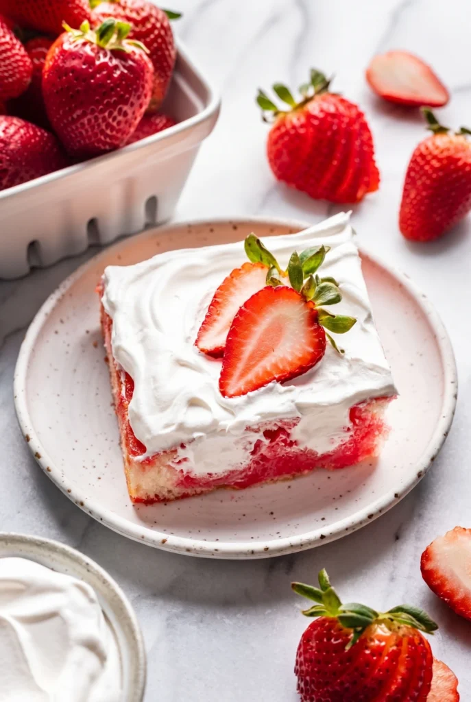 Strawberry Jello Poke Cake