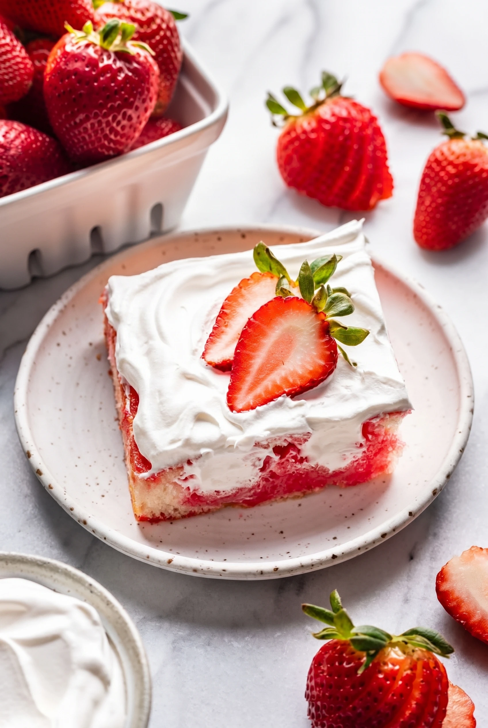 Strawberry Jello Poke Cake