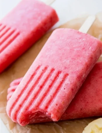 Strawberry Banana Popsicles