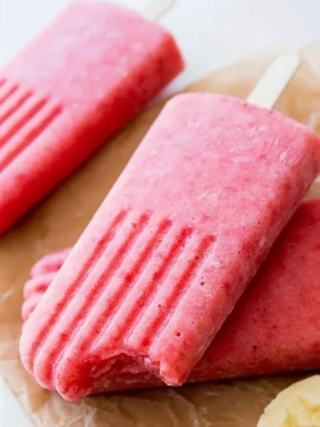 Strawberry Banana Popsicles
