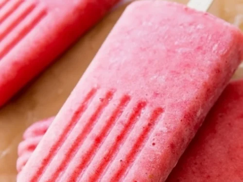 Strawberry Banana Popsicles
