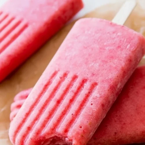 Strawberry Banana Popsicles