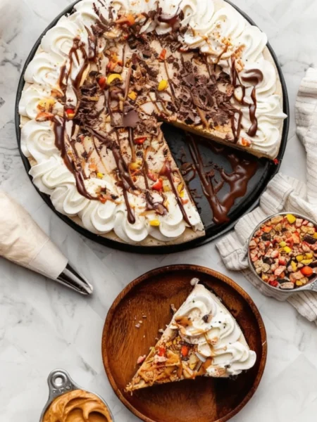 No-Bake Peanut Butter Ice Cream Pie
