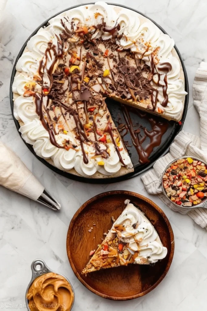 No-Bake Peanut Butter Ice Cream Pie