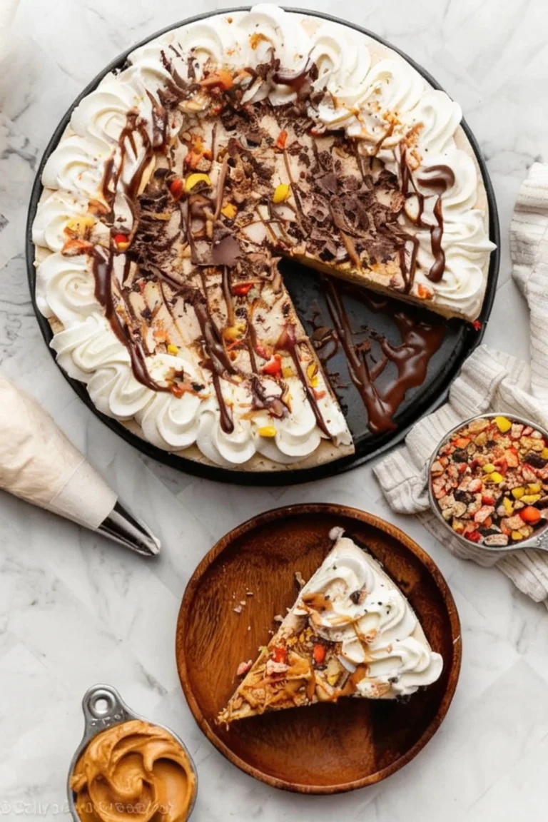 No-Bake Peanut Butter Ice Cream Pie